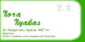 nora nyakas business card